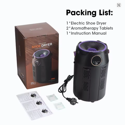 6-Arm Electric Shoe & Boot Dryer with UV Sterilization, Aroma Box & 3-Speed Timer (48°C)